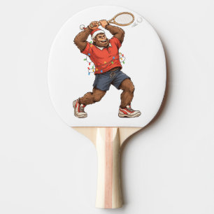 Bigfoot Sasquatch Tennis Weihnachten 2026 Feiertag Tischtennis Schläger