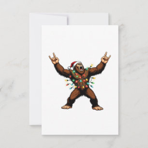 Bigfoot Sasquatch Teufelshörner Weihnachten 2026 R Dankeskarte