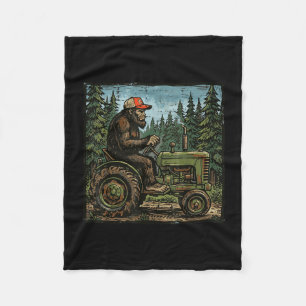 Bigfoot Sasquatch Traktor lustige Farm Bauer Männe Fleecedecke