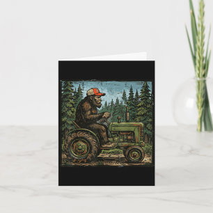 Bigfoot Sasquatch Traktor lustige Farm Bauer Männe Karte