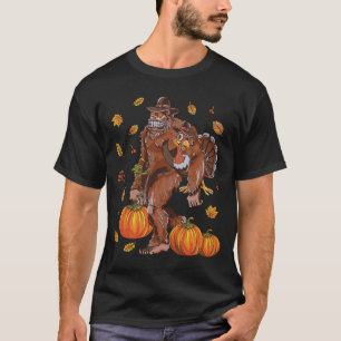 Bigfoot Sasquatch Türkei Pumpkin Happy Thanksgivin T-Shirt