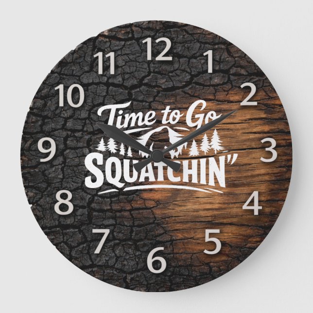 Bigfoot Sasquatch Wall Clock Große Wanduhr (Vorderseite)