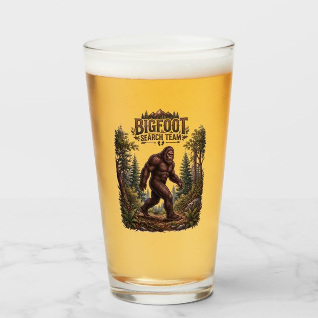 Bigfoot Sasquatch Wandersuche-Team Glas (Vorne (Gefüllt))