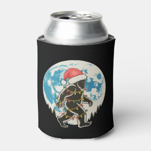 Bigfoot Sasquatch Weihnachtsmann Mond Weihnachtsbe Dosenkühler