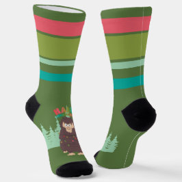 Bigfoot Sasquatch Weihnachtssocken der Crew Socken