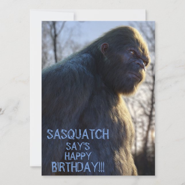 bigfoot, sasquatsch, flache Karte (Vorderseite)