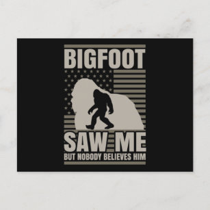 Bigfoot Saw Me American Flag Postkarte