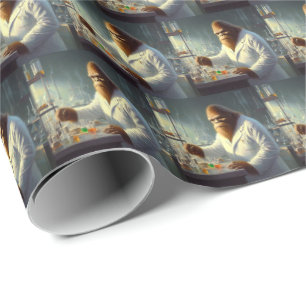 Bigfoot Scientist Geschenkpapier