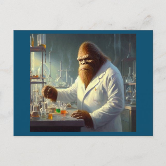 Bigfoot Scientist Postkarte (Vorderseite)