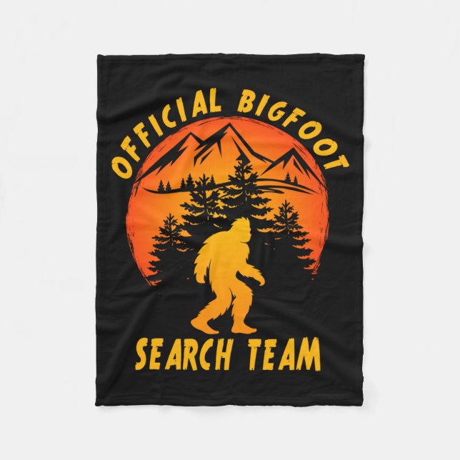 Bigfoot Search Team Sasquatch Yeti Funny  Fleecedecke (Vorderseite)