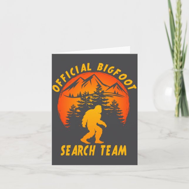 Bigfoot Search Team Sasquatch Yeti Funny  Karte (Vorderseite)