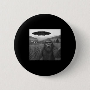 Bigfoot Selfie mit Alien Ufo Funny Geschenke für M Button