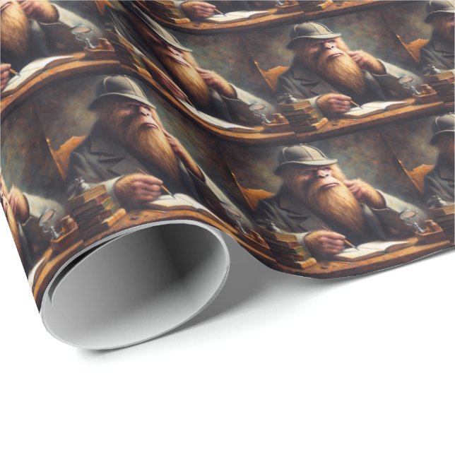 Bigfoot Sherlock Holmes Geschenkpapier (Rolleneckpunkt)