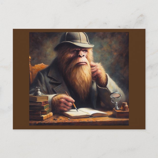 Bigfoot Sherlock Holmes Postkarte (Vorderseite)