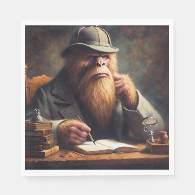 Bigfoot Sherlock Holmes Serviette (Vorderseite)