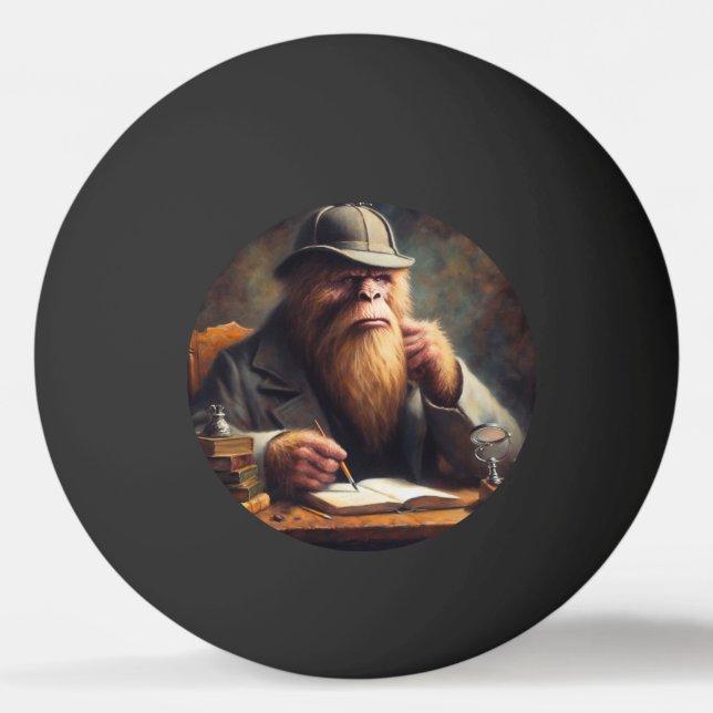 Bigfoot Sherlock Holmes Tischtennisball (Vorderseite)