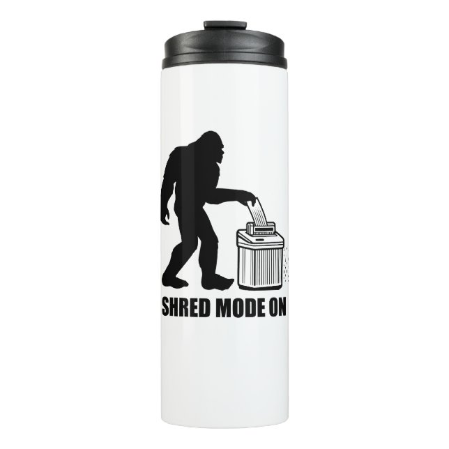 Bigfoot Shirt Mode On Thermosbecher (Vorderseite)