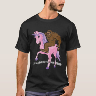 Bigfoot Shirt Sasquatch Riding Unicorn Funny T Shi