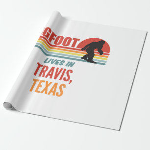 Bigfoot-Sichtung in Travis Texas Geschenkpapier