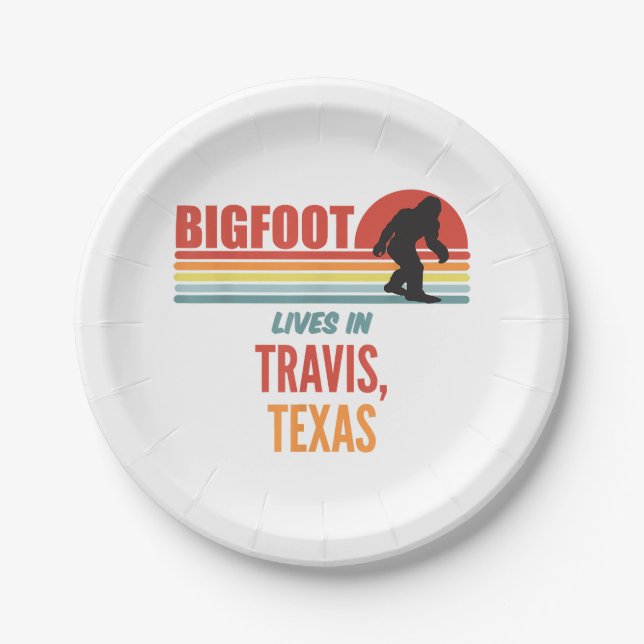 Bigfoot Sighting in Travis Texas Pappteller (Vorderseite)