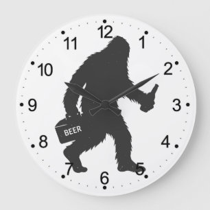 Bigfoot Silhouette Große Wanduhr
