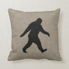 Bigfoot Silhouette Imitate Linen Burlap Style Kissen