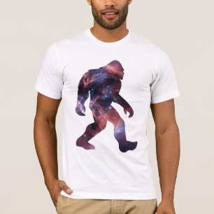 Bigfoot-Silhouette mit Galaxie-Innerem T-Shirt
