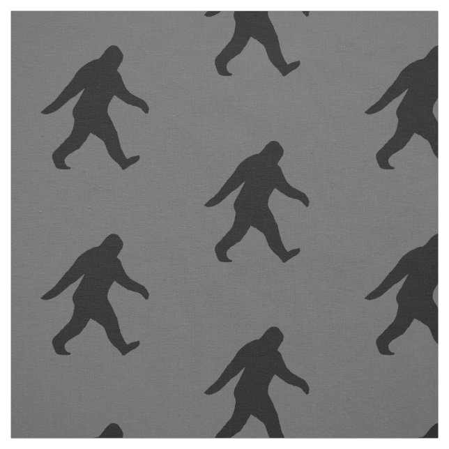 Bigfoot-Silhouette-Muster graues und schwarzes Stoff (Muster)