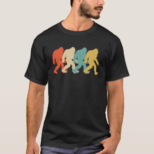 Bigfoot-Silhouette Retro Pop Art Sasquatch-Grafik T-Shirt