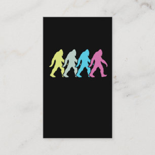 Bigfoot-Silhouette-Retro Pop-Kunst Sasquatch Visitenkarte