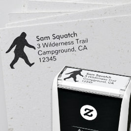 Bigfoot Silhouette Sasquatch Rücksendeadresse Permastempel