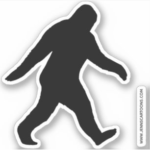 Bigfoot-Silhouette Sasquatch Squatch Anvisieren Aufkleber