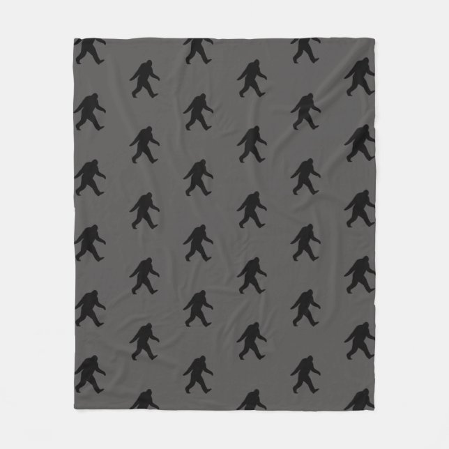 Bigfoot Silhouetten Pattern Sasquatch Fleecedecke (Vorderseite)