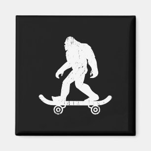 Bigfoot Skateboarder Yeti Sasquatch Skateboard fah Magnet