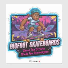 Bigfoot Skateboards-Break The Stereotypes Aufkleber