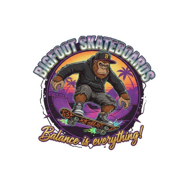 Bigfoot Skateboards-Gleichgewicht ist Alles Skateboard (Von Creator hochgeladen)