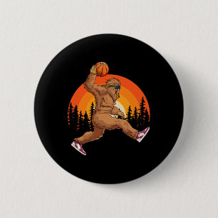 Bigfoot Skelett Vintage Retro T-Shirt Sasquatch Bi Button
