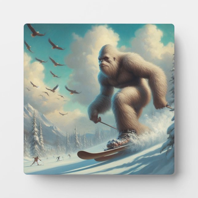 Bigfoot Skiing Fotoplatte (Vorderseite)