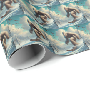 Bigfoot Skiing Geschenkpapier