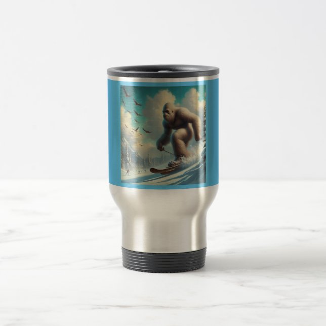 Bigfoot Skiing Reisebecher (Mittel)
