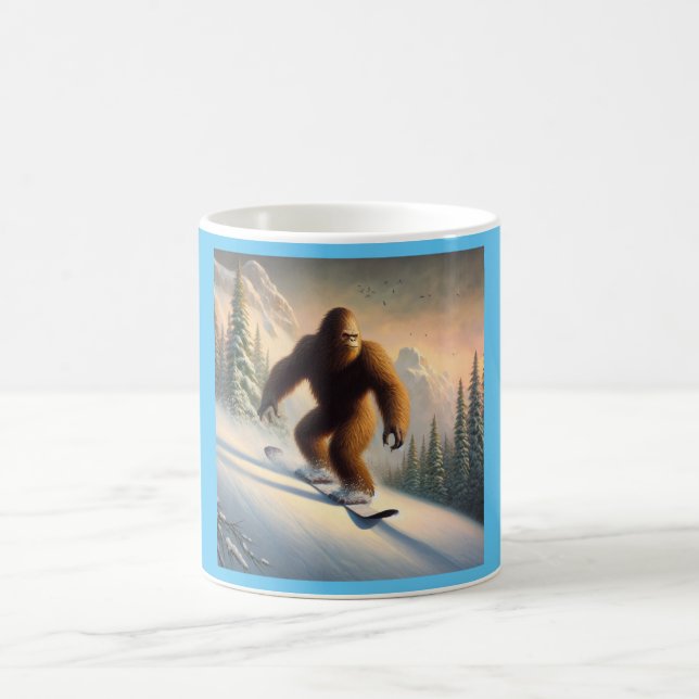 Bigfoot Snowboarding Kaffeetasse (Mittel)