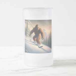 Bigfoot Snowboarding Mattglas Bierglas