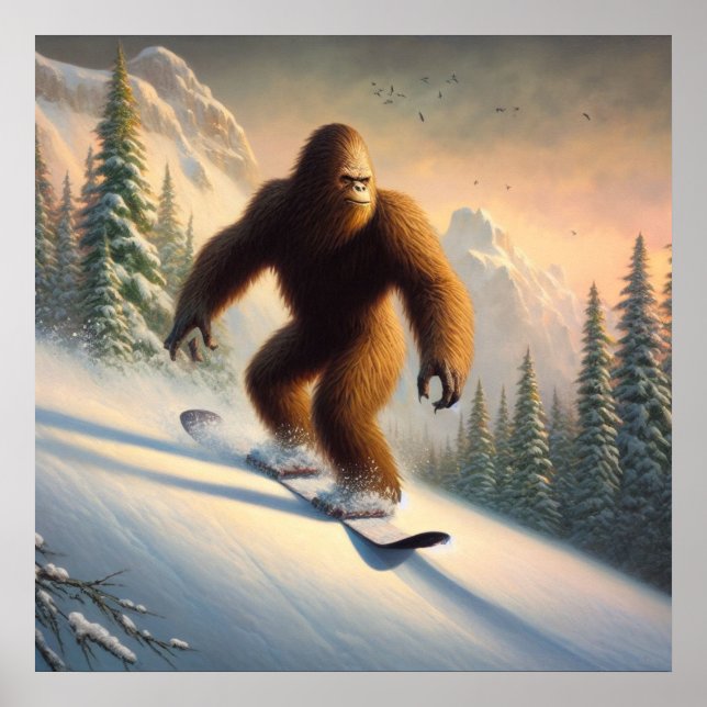 Bigfoot Snowboarding Poster (Vorne)