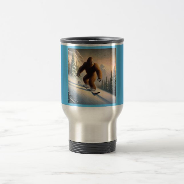 Bigfoot Snowboarding Reisebecher (Mittel)
