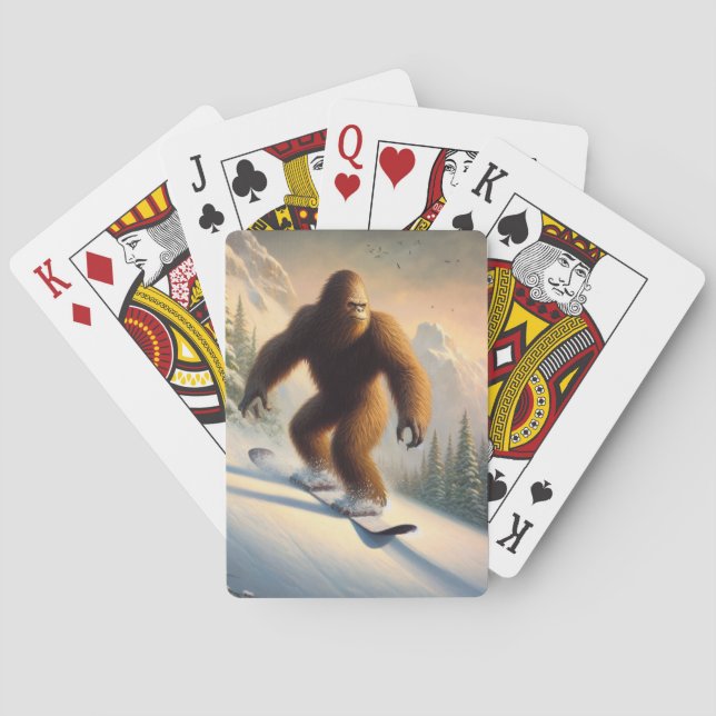 Bigfoot Snowboarding Spielkarten (Rückseite)