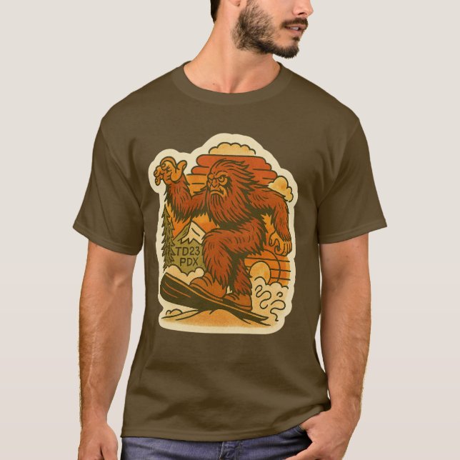 Bigfoot Snowboarding T-Shirt (Vorderseite)