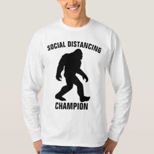 BIGFOOT SOCIAL DISTANCING CHAMPION Funny T - Shirt