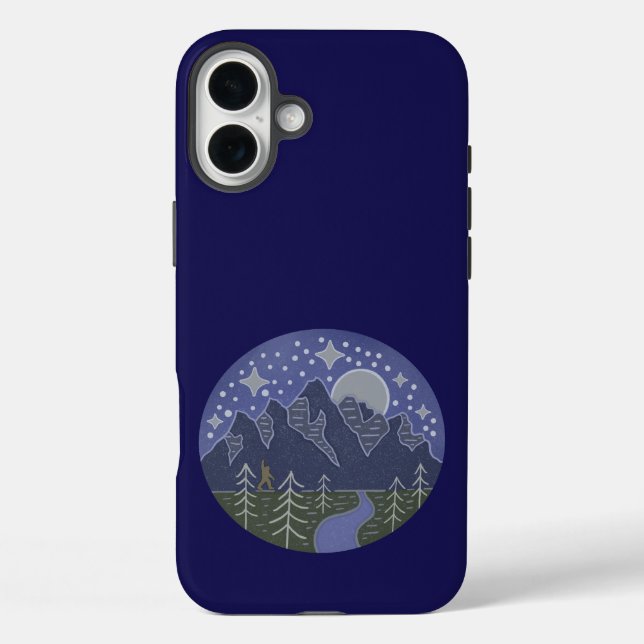 Bigfoot Sternenreiche Nachtwanderung | Kryptozoolo Case-Mate iPhone Hülle (Rückseite)