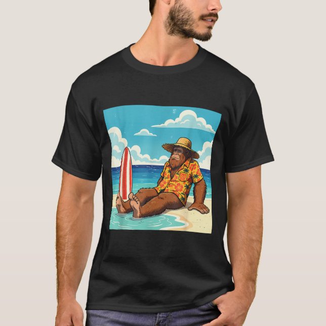 Bigfoot-Strand-Surfboard  T-Shirt (Vorderseite)
