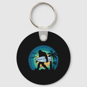 Bigfoot-Surfer-Shirt Lustiger Sasquatch Yeti Surf Schlüsselanhänger